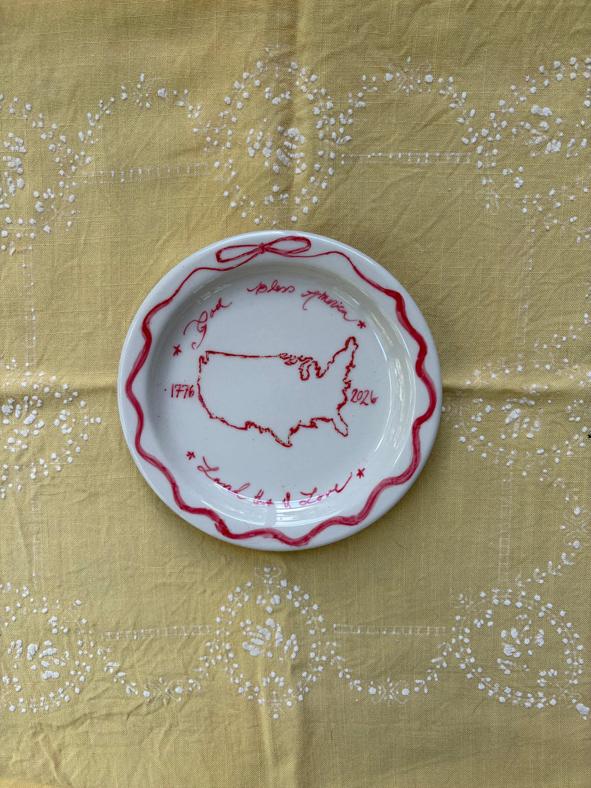 God Bless America Dainty Plate