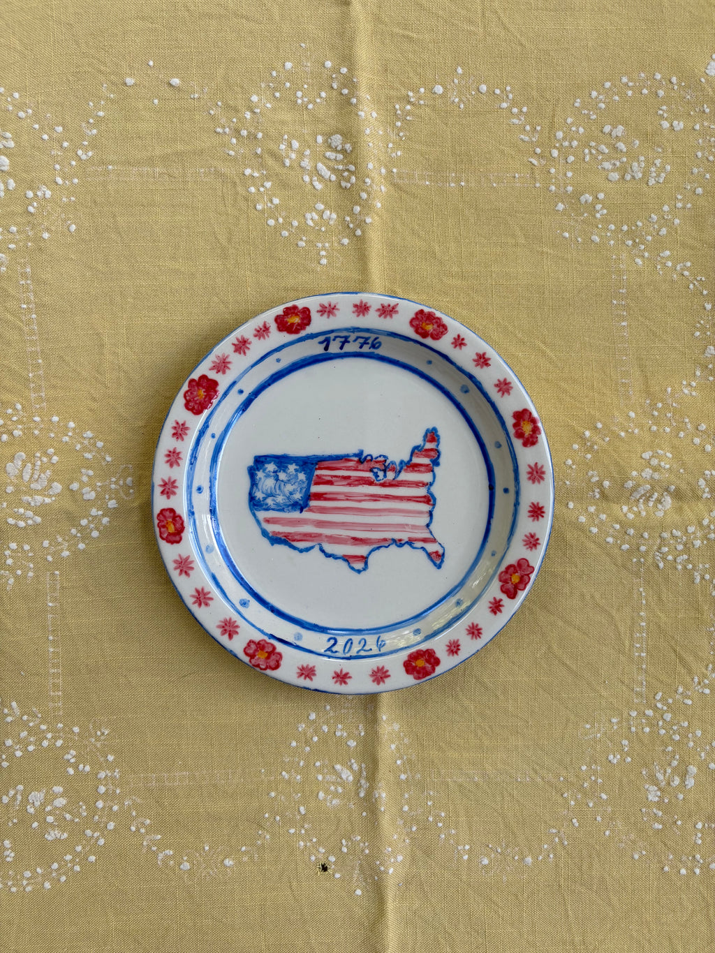 Flower Power America Plate